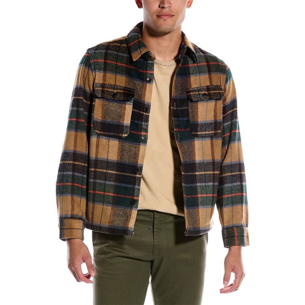 Magaschoni Plaid Shirt Jacket